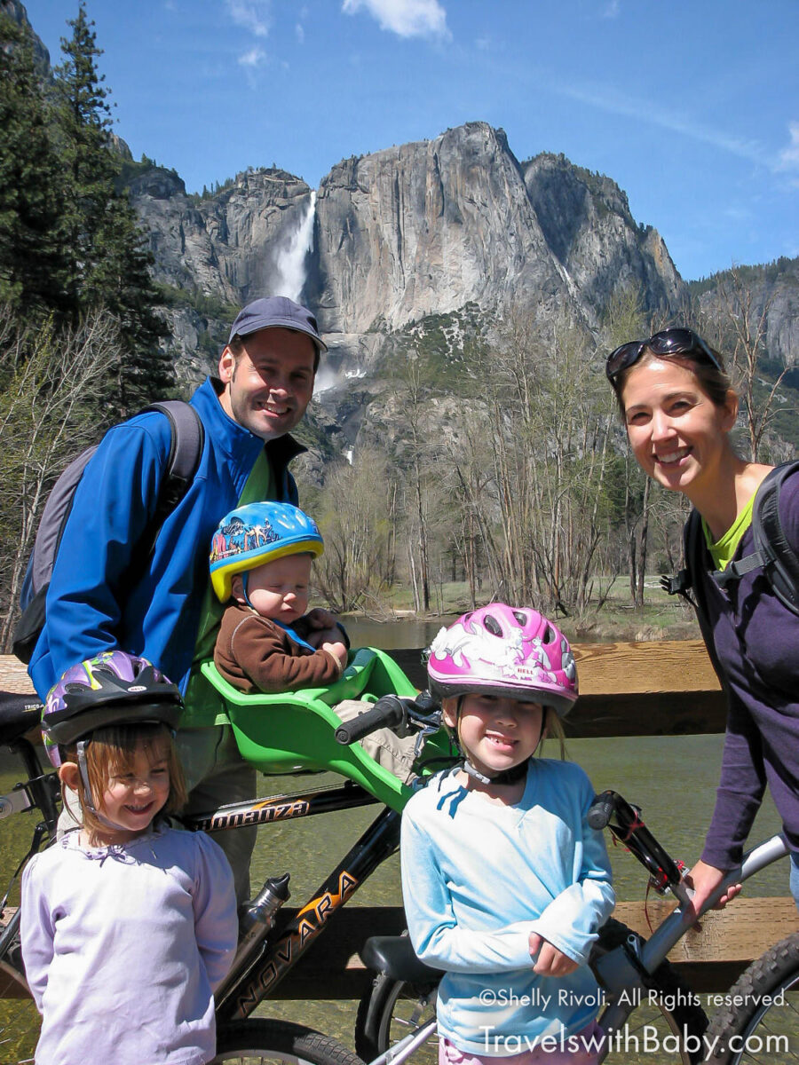 Tips for biking Yosemite National Park with a baby, toddler, or young