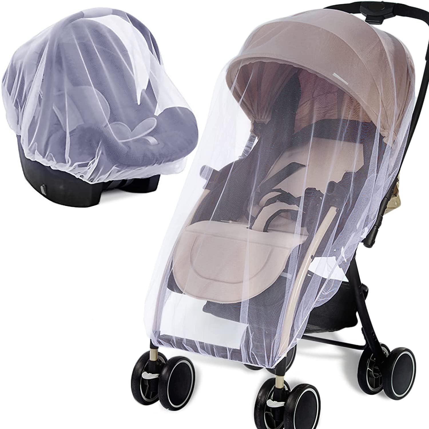 stroller and car seat with mosquito net