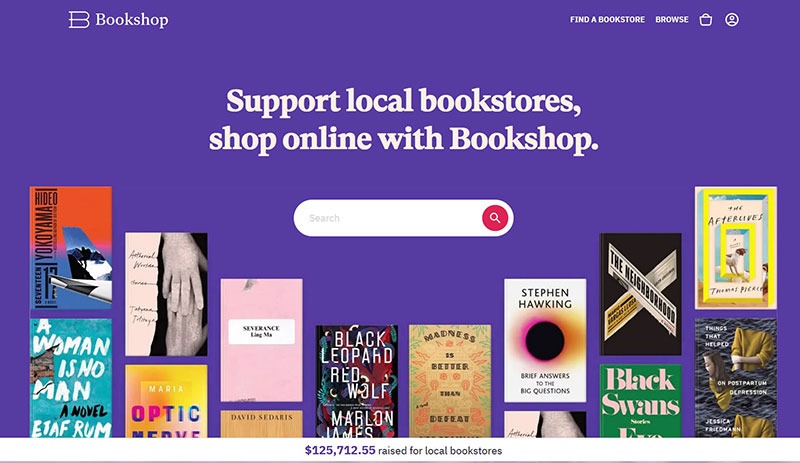 bookshop.org landing page